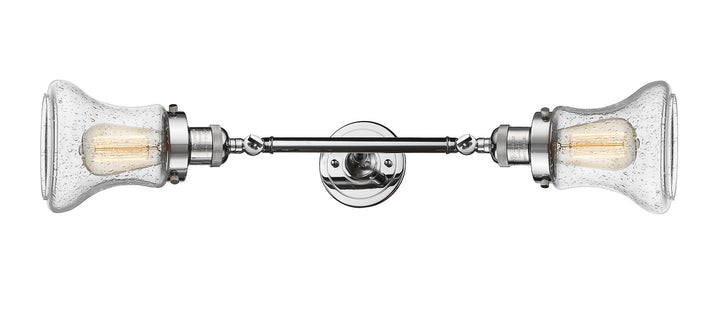 Innovations Franklin Restoration 208L-PC-G194 Bath Vanity Light 7 in. wide - Polished Chrome