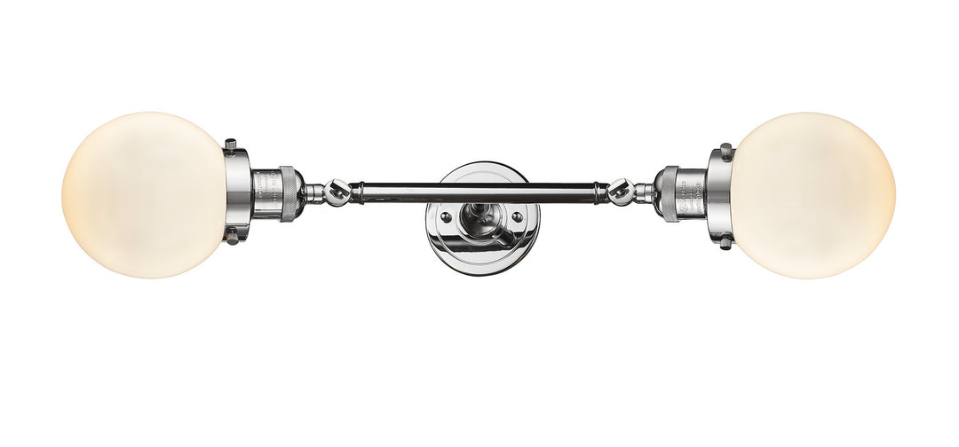 Innovations Franklin Restoration 208L-PC-G201-6-LED Bath Vanity Light 6 in. wide - Polished Chrome