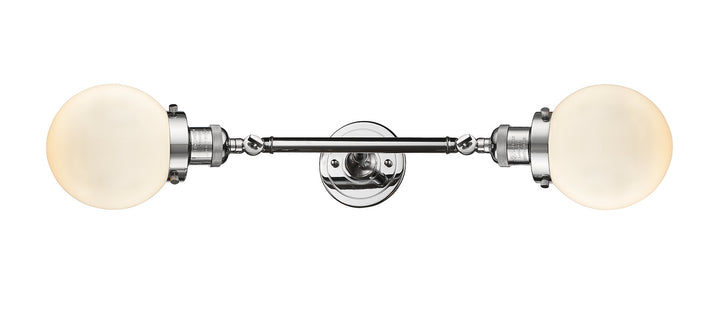 Innovations Franklin Restoration 208L-PC-G201-6-LED Bath Vanity Light 6 in. wide - Polished Chrome