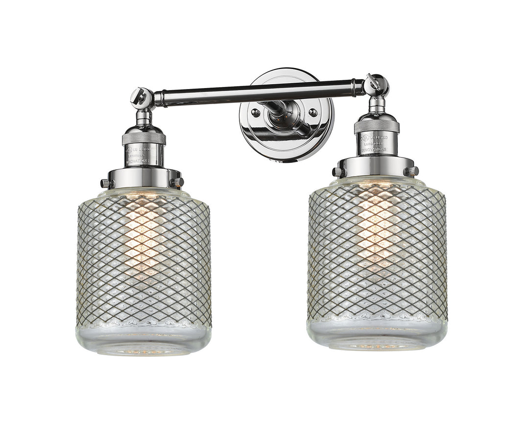 Innovations Franklin Restoration 208L-PC-G262 Bath Vanity Light 6 in. wide - Polished Chrome