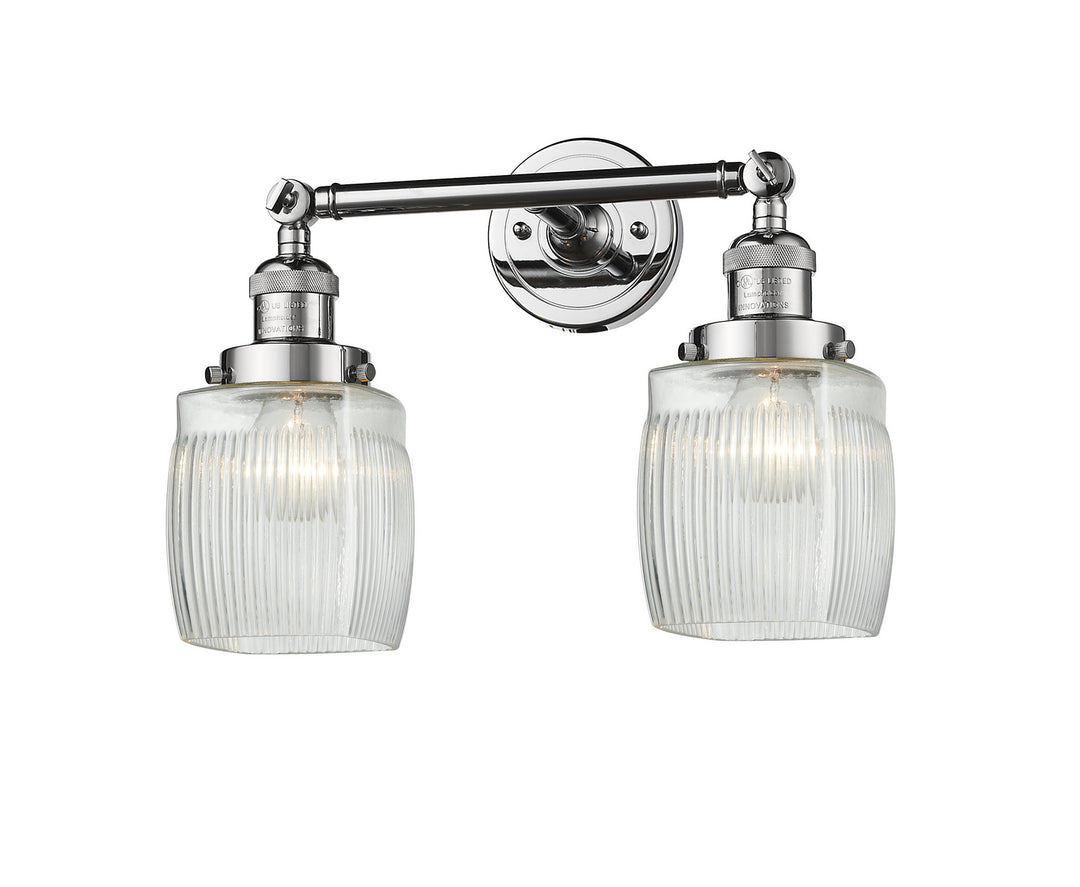Innovations Franklin Restoration 208L-PC-G302 Bath Vanity Light 6 in. wide - Polished Chrome