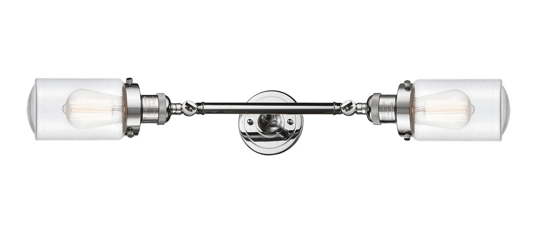Innovations Franklin Restoration 208L-PC-G314-LED Bath Vanity Light 5 in. wide - Polished Chrome