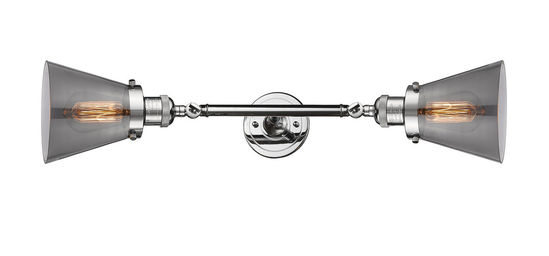 Innovations Franklin Restoration 208L-PC-G63-LED Bath Vanity Light 7 in. wide - Polished Chrome