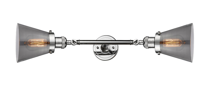 Innovations Franklin Restoration 208L-PC-G63-LED Bath Vanity Light 7 in. wide - Polished Chrome