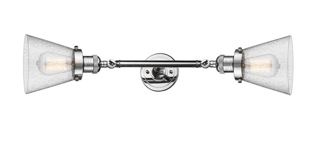 Innovations Franklin Restoration 208L-PC-G64 Bath Vanity Light 7 in. wide - Polished Chrome