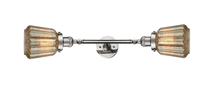 Innovations Franklin Restoration 208L-PN-G146 Bath Vanity Light 7 in. wide - Polished Nickel