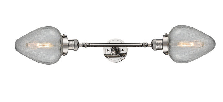 Innovations Franklin Restoration 208L-PN-G165 Bath Vanity Light 7 in. wide - Polished Nickel