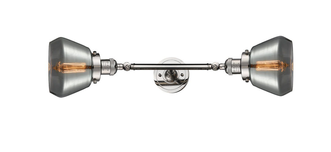 Innovations Franklin Restoration 208L-PN-G173-LED Bath Vanity Light 7 in. wide - Polished Nickel