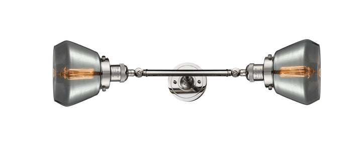 Innovations Franklin Restoration 208L-PN-G173-LED Bath Vanity Light 7 in. wide - Polished Nickel