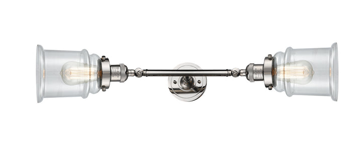 Innovations Franklin Restoration 208L-PN-G182-LED Bath Vanity Light 6 in. wide - Polished Nickel