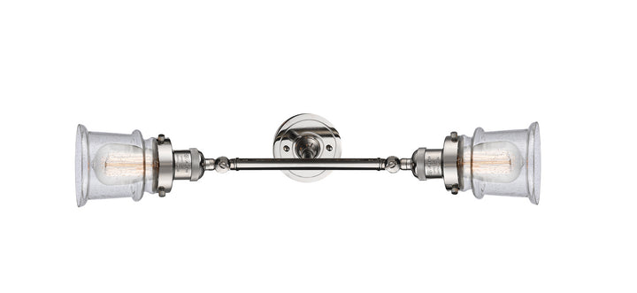 Innovations Franklin Restoration 208L-PN-G184S-LED Bath Vanity Light 6 in. wide - Polished Nickel