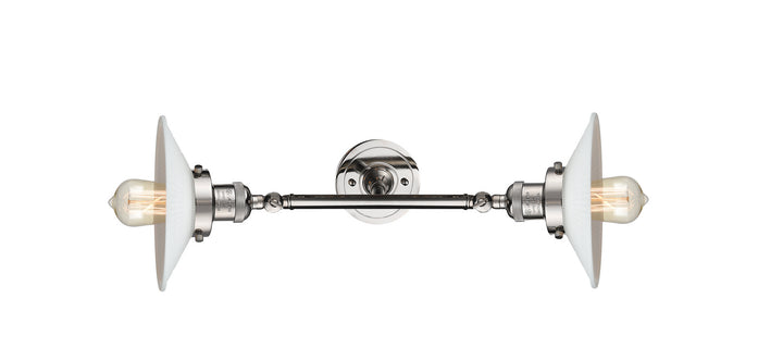 Innovations Franklin Restoration 208L-PN-G1-LED Bath Vanity Light 9 in. wide - Polished Nickel