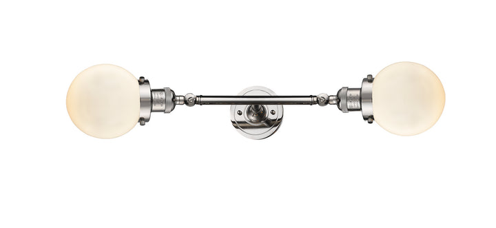 Innovations Franklin Restoration 208L-PN-G201-6 Bath Vanity Light 6 in. wide - Polished Nickel