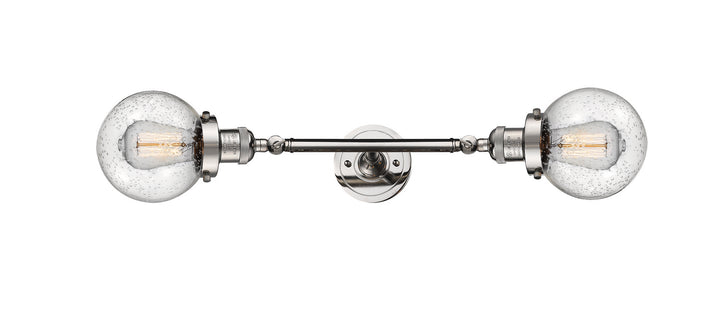 Innovations Franklin Restoration 208L-PN-G204-6 Bath Vanity Light 6 in. wide - Polished Nickel