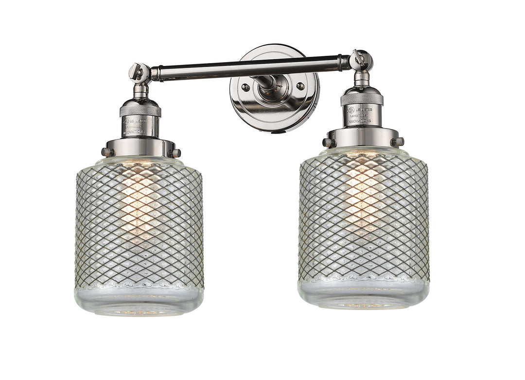 Innovations Franklin Restoration 208L-PN-G262 Bath Vanity Light 6 in. wide - Polished Nickel