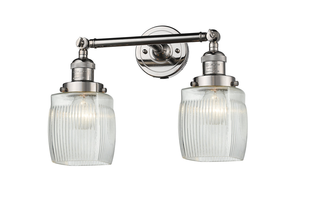 Innovations Franklin Restoration 208L-PN-G302 Bath Vanity Light 6 in. wide - Polished Nickel