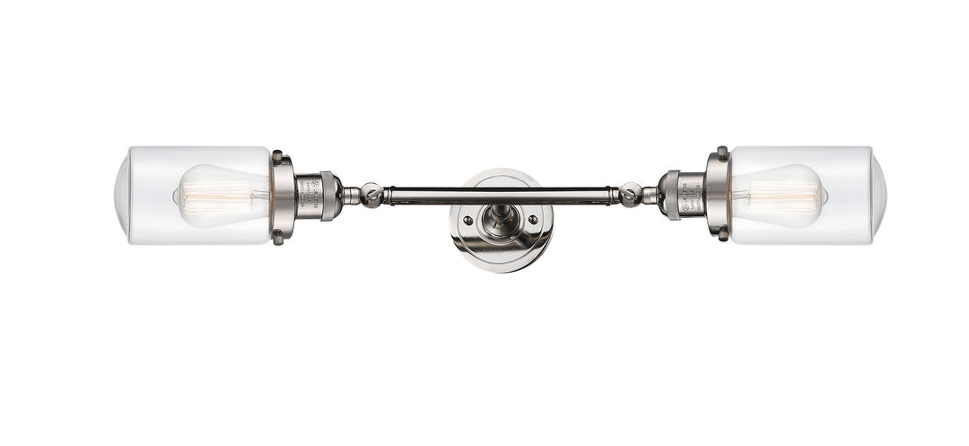 Innovations Franklin Restoration 208L-PN-G312 Bath Vanity Light 5 in. wide - Polished Nickel