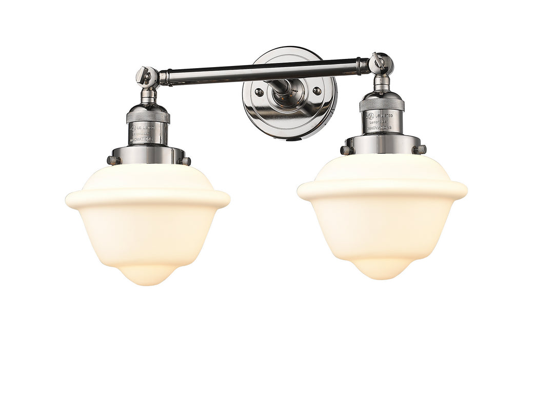 Innovations Franklin Restoration 208L-PN-G531 Bath Vanity Light 8 in. wide - Polished Nickel