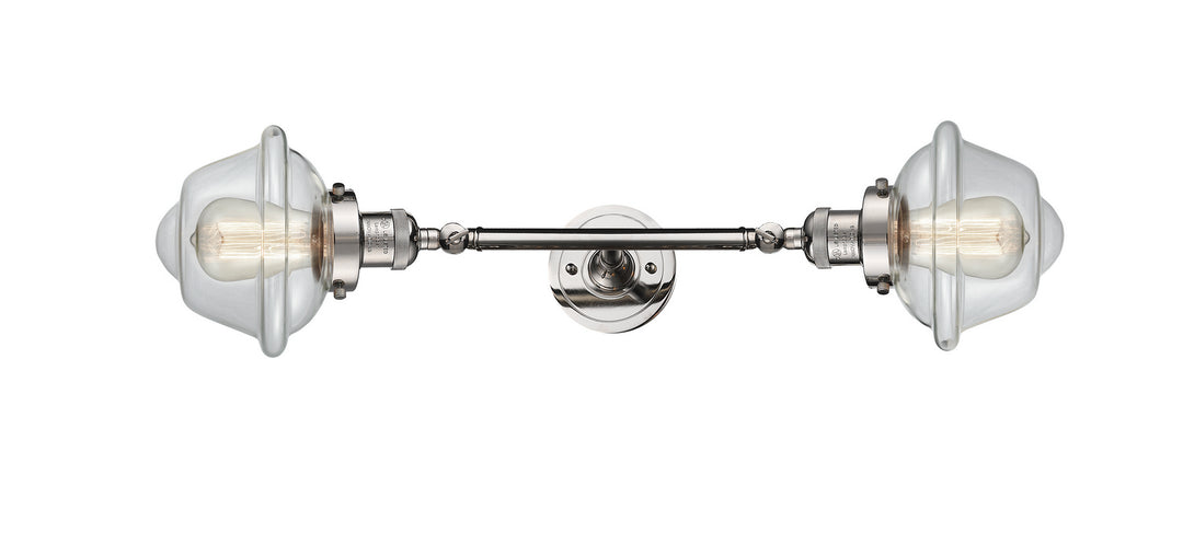 Innovations Franklin Restoration 208L-PN-G532 Bath Vanity Light 8 in. wide - Polished Nickel