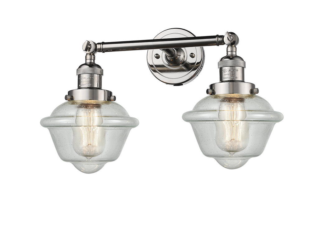 Innovations Franklin Restoration 208L-PN-G534 Bath Vanity Light 8 in. wide - Polished Nickel