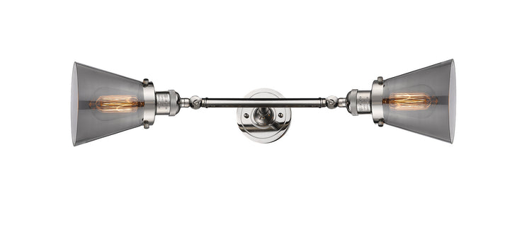 Innovations Franklin Restoration 208L-PN-G63 Bath Vanity Light 7 in. wide - Polished Nickel