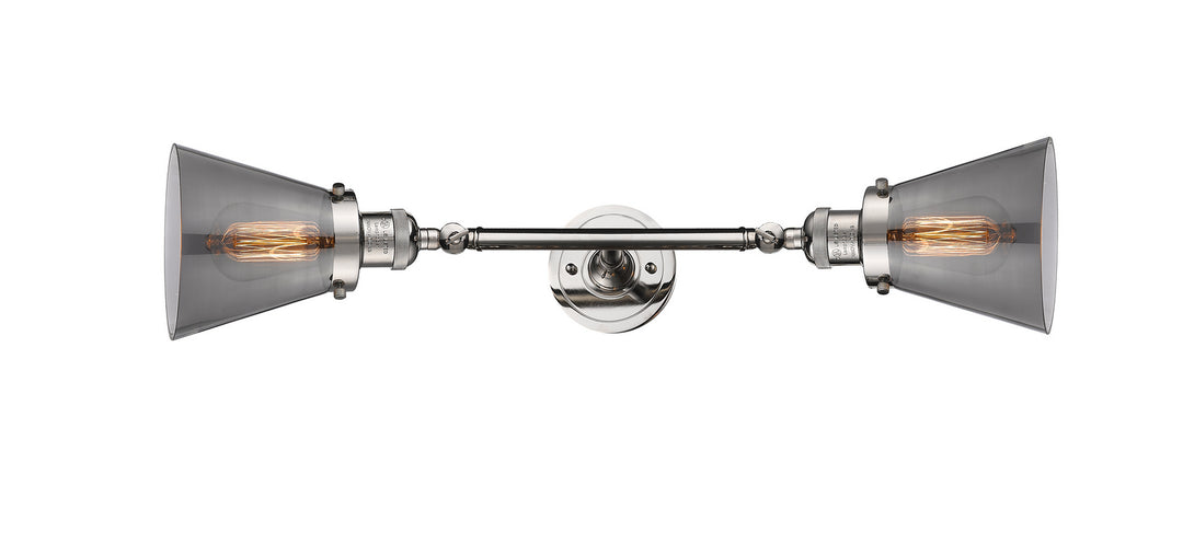 Innovations Franklin Restoration 208L-PN-G63-LED Bath Vanity Light 7 in. wide - Polished Nickel