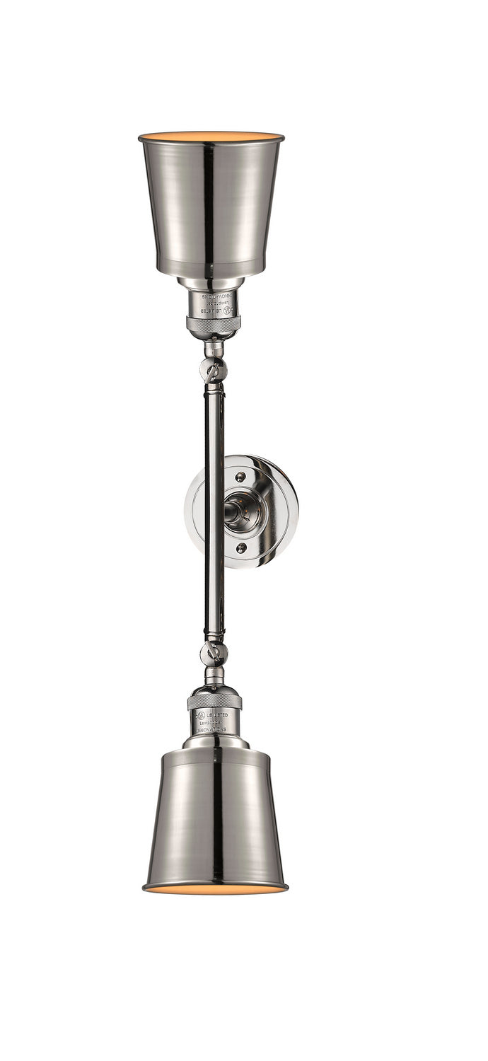 Innovations Franklin Restoration 208L-PN-M9 Bath Vanity Light 6 in. wide - Polished Nickel