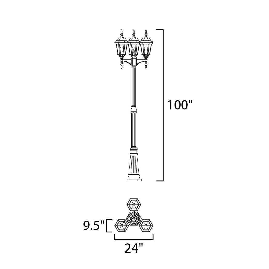 Maxim Lighting 1105BK  Poles Outdoor Black