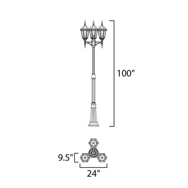 Maxim Lighting 1105BK  Poles Outdoor Black