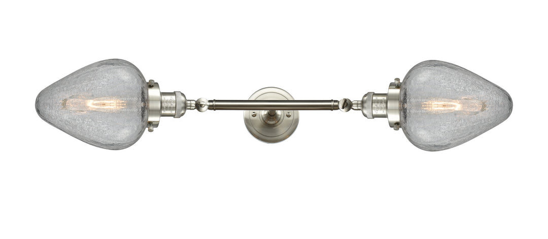 Innovations Franklin Restoration 208L-SN-G165-LED Bath Vanity Light 7 in. wide - Brushed Satin Nickel