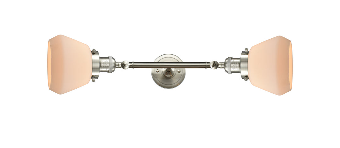 Innovations Franklin Restoration 208L-SN-G171 Bath Vanity Light 7 in. wide - Brushed Satin Nickel