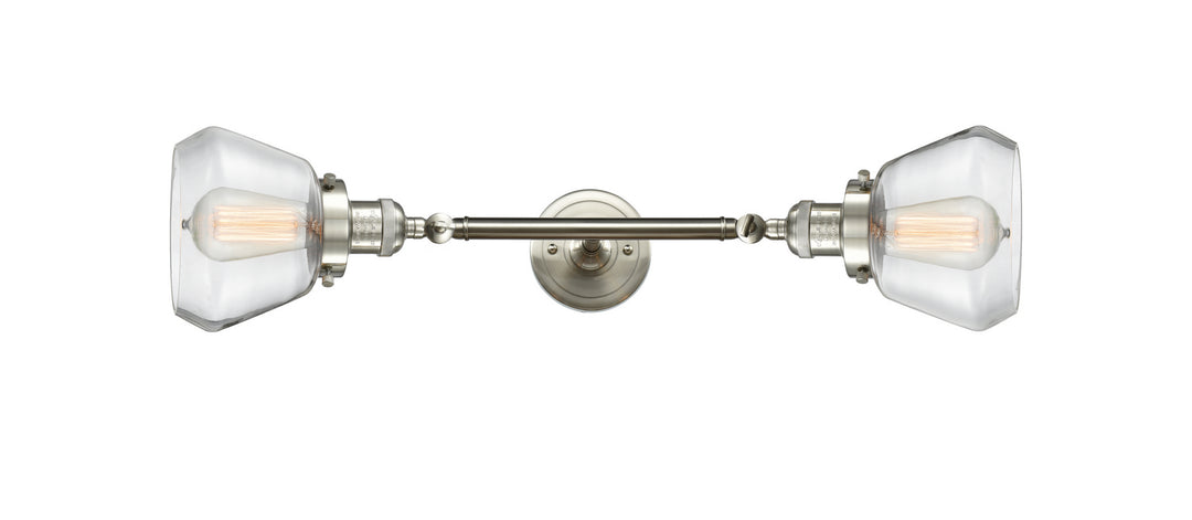 Innovations Franklin Restoration 208L-SN-G172-LED Bath Vanity Light 7 in. wide - Brushed Satin Nickel
