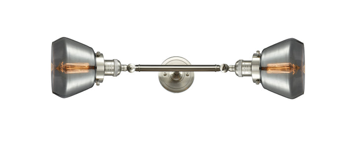 Innovations Franklin Restoration 208L-SN-G173-LED Bath Vanity Light 7 in. wide - Brushed Satin Nickel