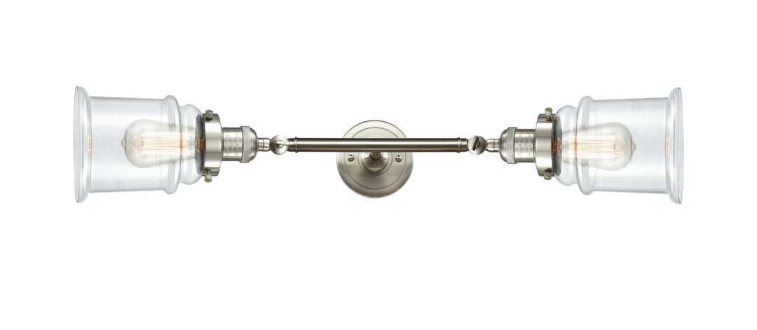 Innovations Franklin Restoration 208L-SN-G182 Bath Vanity Light 6 in. wide - Brushed Satin Nickel