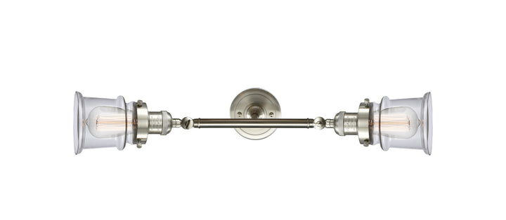 Innovations Franklin Restoration 208L-SN-G182S-LED Bath Vanity Light 6 in. wide - Brushed Satin Nickel