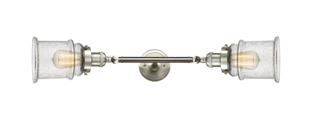 Innovations Franklin Restoration 208L-SN-G184 Bath Vanity Light 6 in. wide - Brushed Satin Nickel