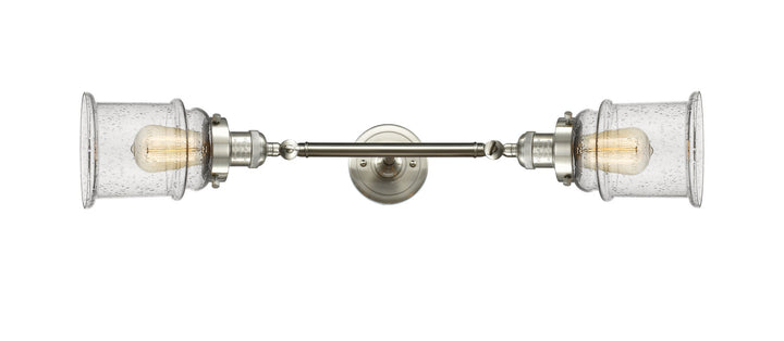 Innovations Franklin Restoration 208L-SN-G184-LED Bath Vanity Light 6 in. wide - Brushed Satin Nickel