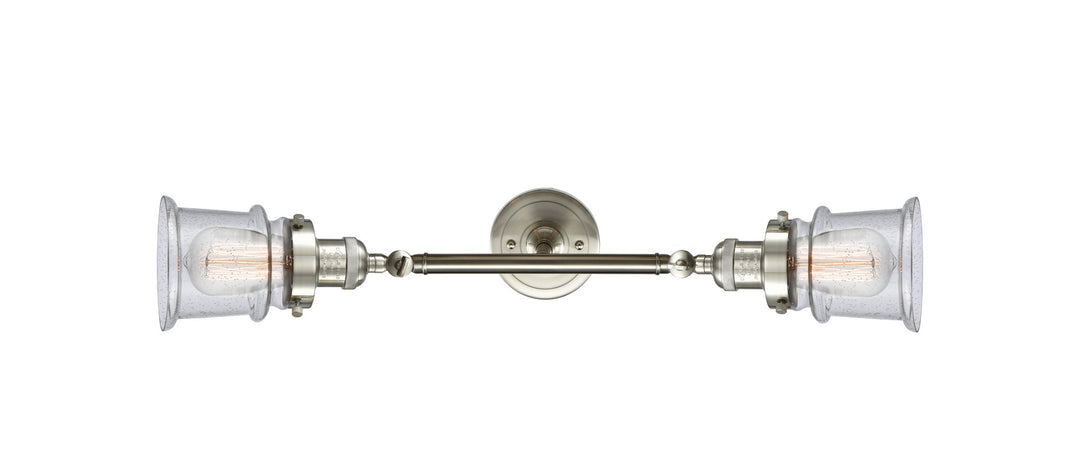 Innovations Franklin Restoration 208L-SN-G184S-LED Bath Vanity Light 6 in. wide - Brushed Satin Nickel