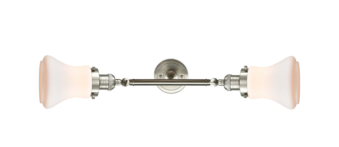 Innovations Franklin Restoration 208L-SN-G191-LED Bath Vanity Light 7 in. wide - Brushed Satin Nickel