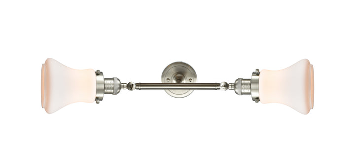 Innovations Franklin Restoration 208L-SN-G191-LED Bath Vanity Light 7 in. wide - Brushed Satin Nickel