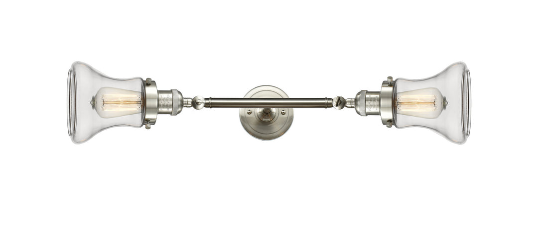 Innovations Franklin Restoration 208L-SN-G192 Bath Vanity Light 7 in. wide - Brushed Satin Nickel
