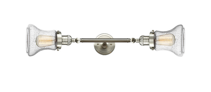 Innovations Franklin Restoration 208L-SN-G194 Bath Vanity Light 7 in. wide - Brushed Satin Nickel