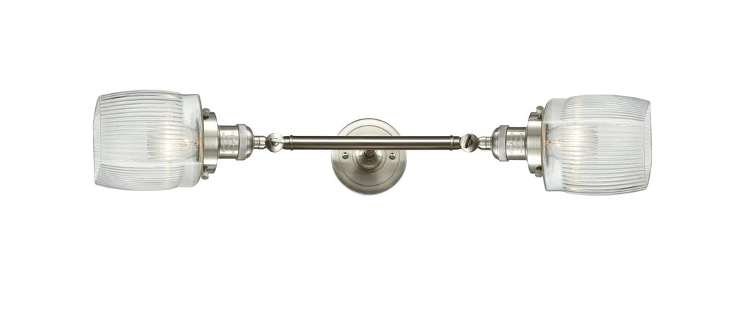 Innovations Franklin Restoration 208L-SN-G302 Bath Vanity Light 6 in. wide - Brushed Satin Nickel