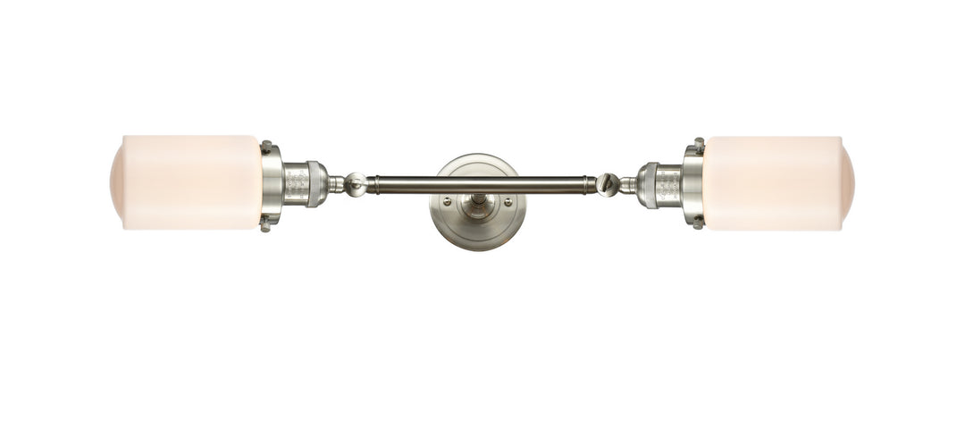 Innovations Franklin Restoration 208L-SN-G311 Bath Vanity Light 5 in. wide - Brushed Satin Nickel