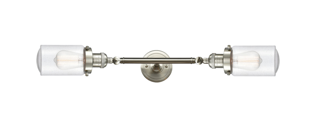 Innovations Franklin Restoration 208L-SN-G314 Bath Vanity Light 5 in. wide - Brushed Satin Nickel