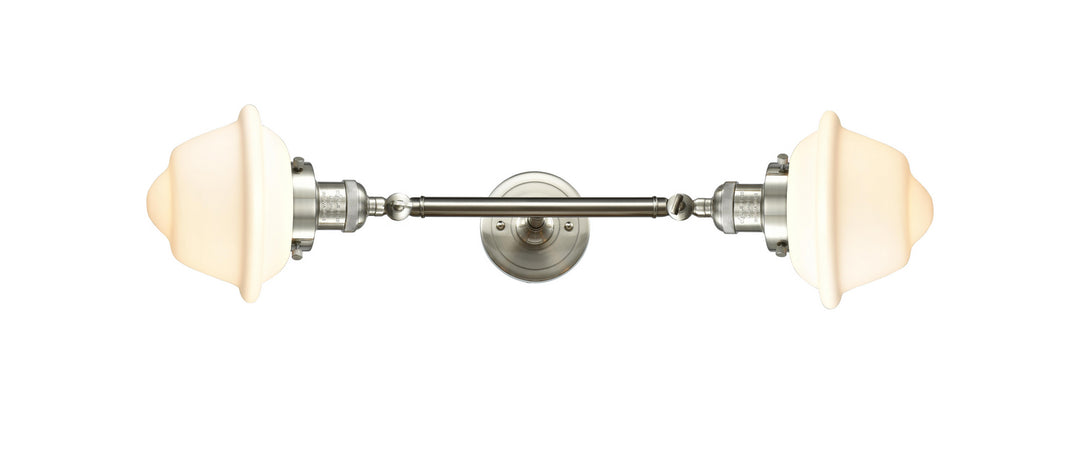 Innovations Franklin Restoration 208L-SN-G531 Bath Vanity Light 8 in. wide - Brushed Satin Nickel