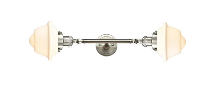 Innovations Franklin Restoration 208L-SN-G531 Bath Vanity Light 8 in. wide - Brushed Satin Nickel