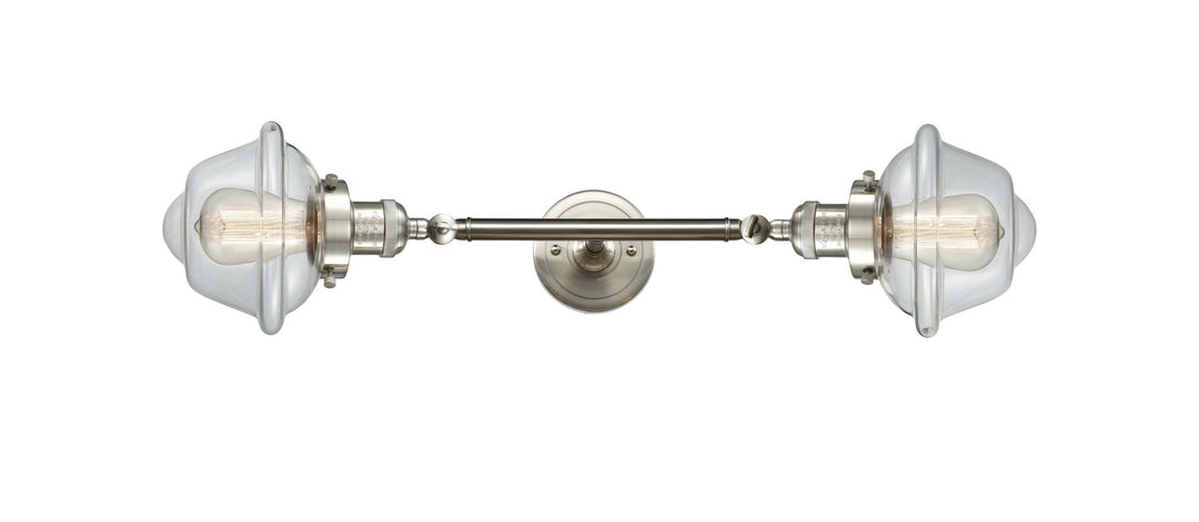 Innovations Franklin Restoration 208L-SN-G532 Bath Vanity Light 8 in. wide - Brushed Satin Nickel