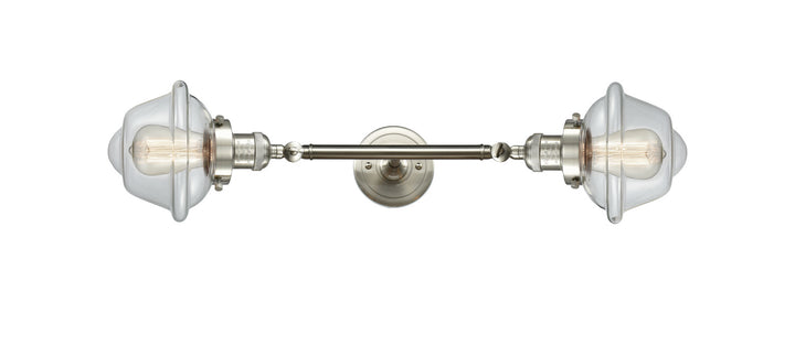 Innovations Franklin Restoration 208L-SN-G532 Bath Vanity Light 8 in. wide - Brushed Satin Nickel