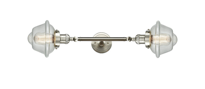 Innovations Franklin Restoration 208L-SN-G534 Bath Vanity Light 8 in. wide - Brushed Satin Nickel